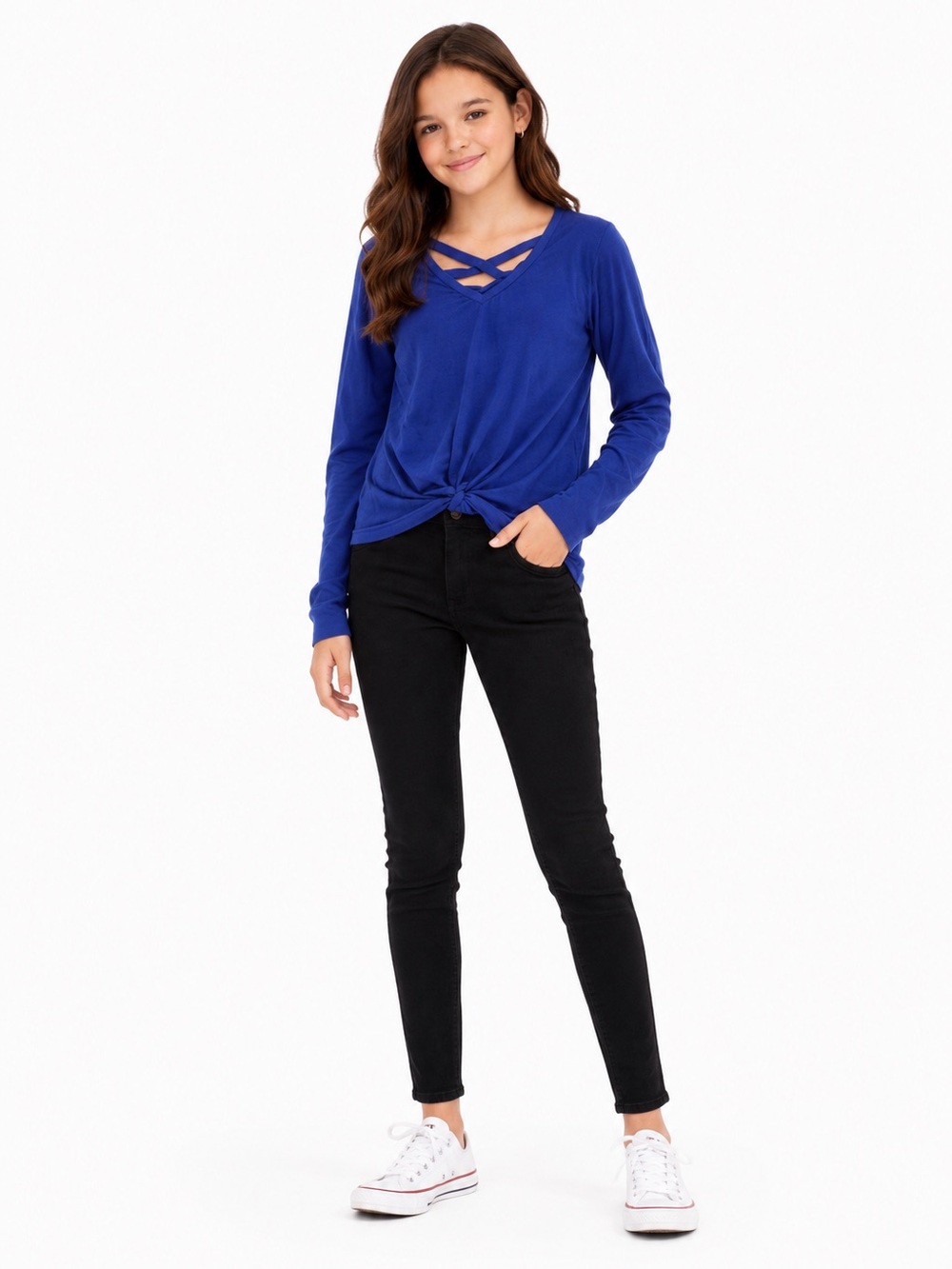 Moa Moa Cobalt Blue Long Sleeve Tee